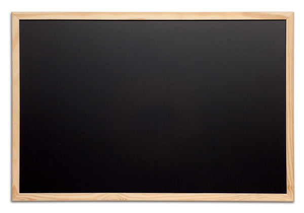 Tableau noir 60x90 cm - cadre bois et effaçable à sec