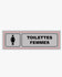 Panneau de signalisation toilettes femmes - pvc adhésif