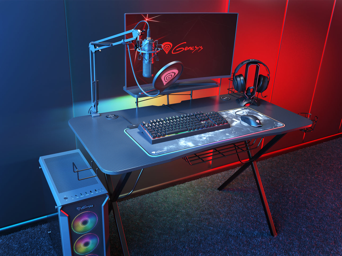 Support de casque universel - éclairage multicolore