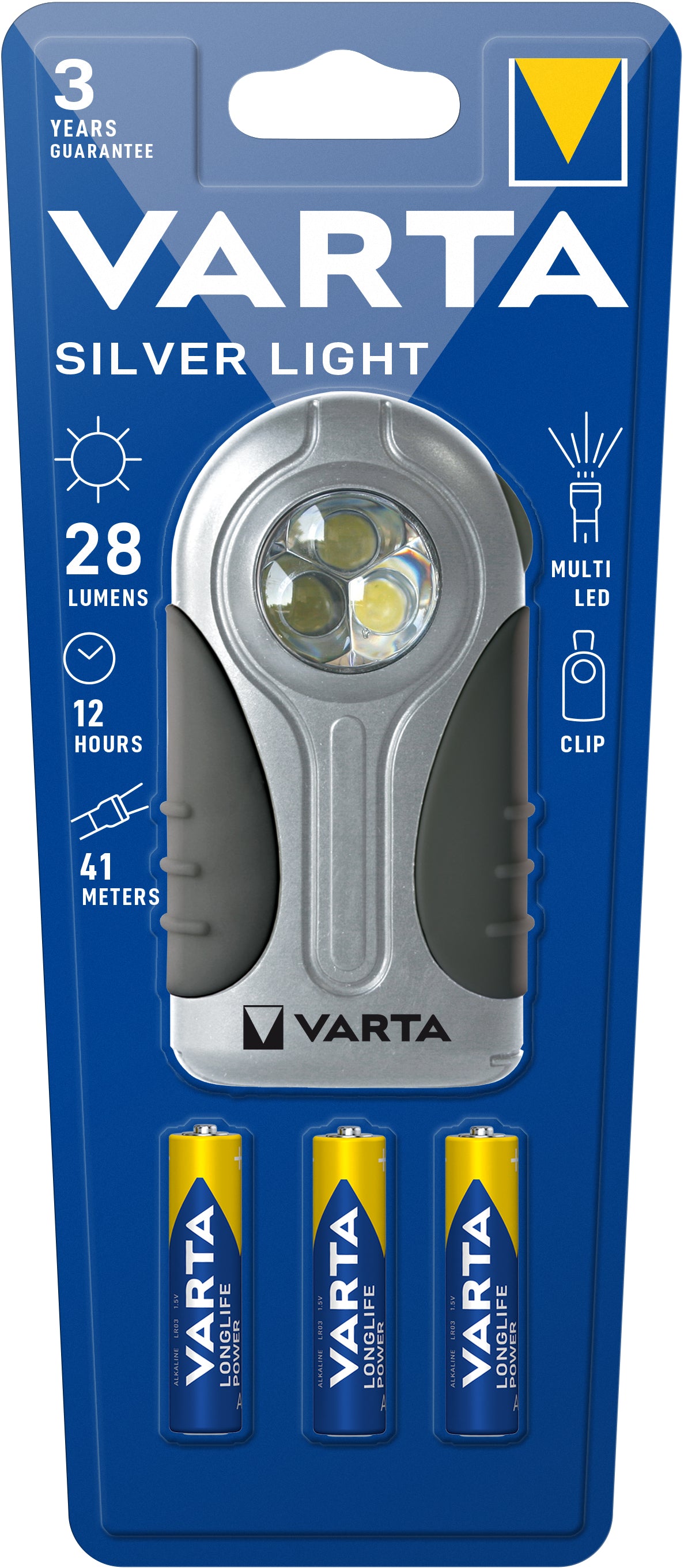 Lampe de poche boitier 3 LED +3piles AAA