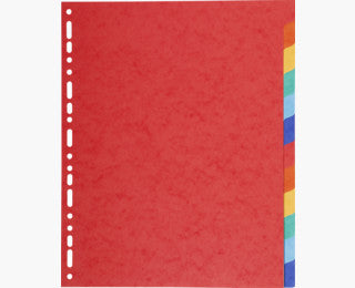 Intercalaires A4+carte lustré 12 positions