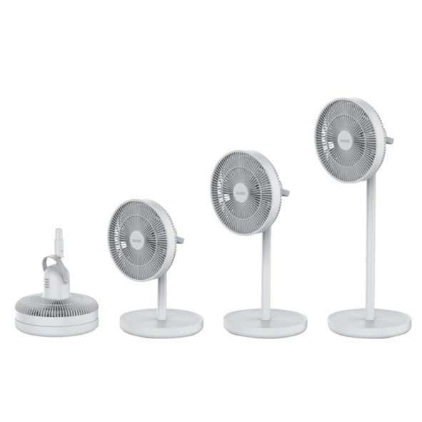 Ventilateur sur batterie ou secteur . 3 hauteurs réglables.