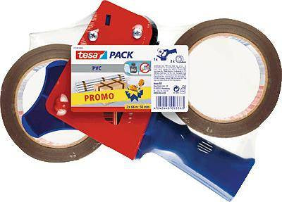 Dévidoir ruban emballage +2 rouleaux adhésifs 50x66mm