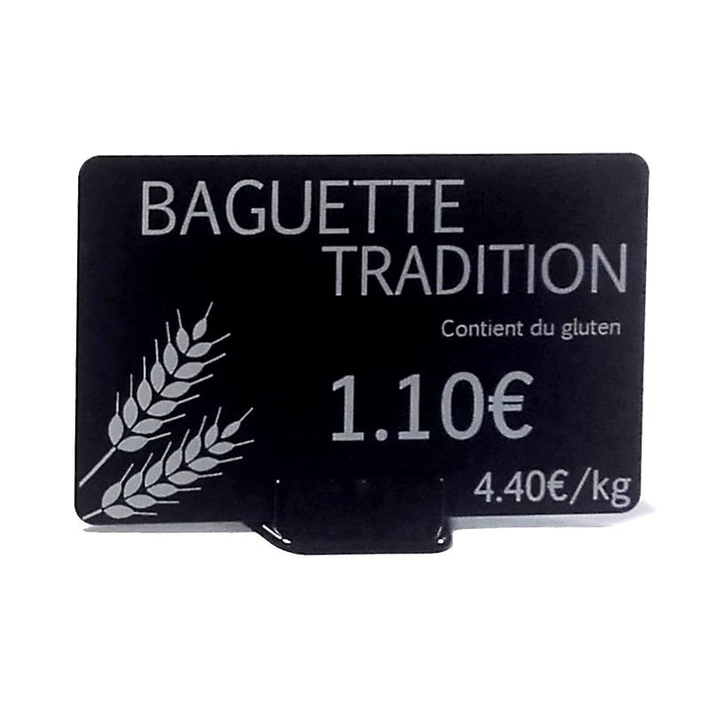 Lot de 25 supports étiquettes prix - pvc noir