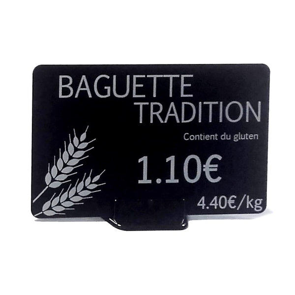 Lot de 25 supports étiquettes prix - pvc noir