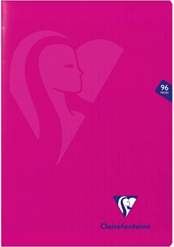 Cahier A4 couverture plastique 96 Pages - seyes -rose