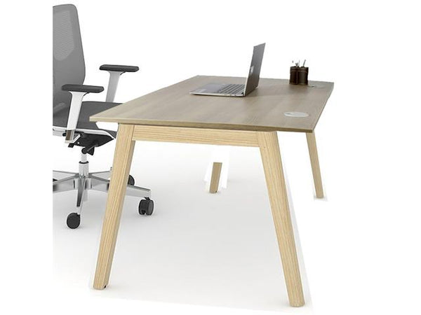Bureau droit 160x80cm - style scandinave en cèdre