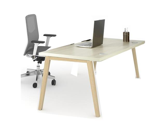 Bureau droit 120x60cm - design scandinave compact -acacia