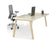 Bureau droit 120x60cm - design scandinave compact -acacia