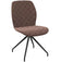 Chaise de salon pivotante velours marron - confort et élégance