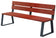 Banc à fixer bois et anthracite - robuste et élégant