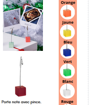 Porte-note avec pince - Couleur personnalisable