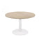Table Ronde Extérieure - Acacia 100 cm Pieds Blancs