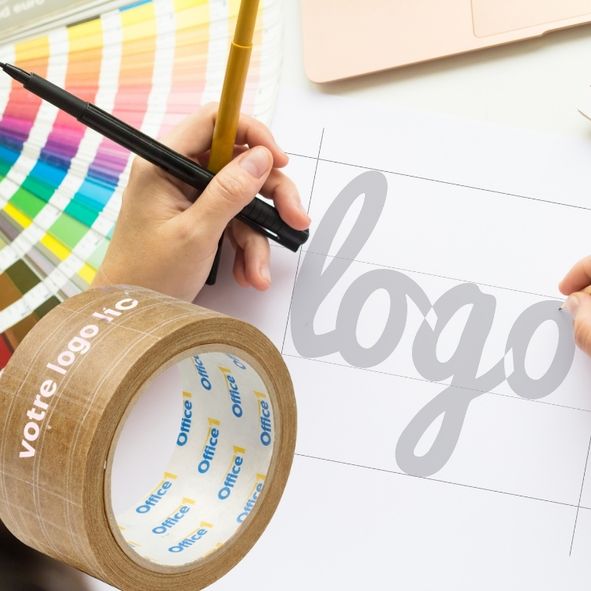 Cliché 2 Couleurs pour Adhésif Kraft - Personnalisation