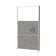 Cloison acoustique mobile 2 faces acoustique +1 face tableau blanc H183cmX100L