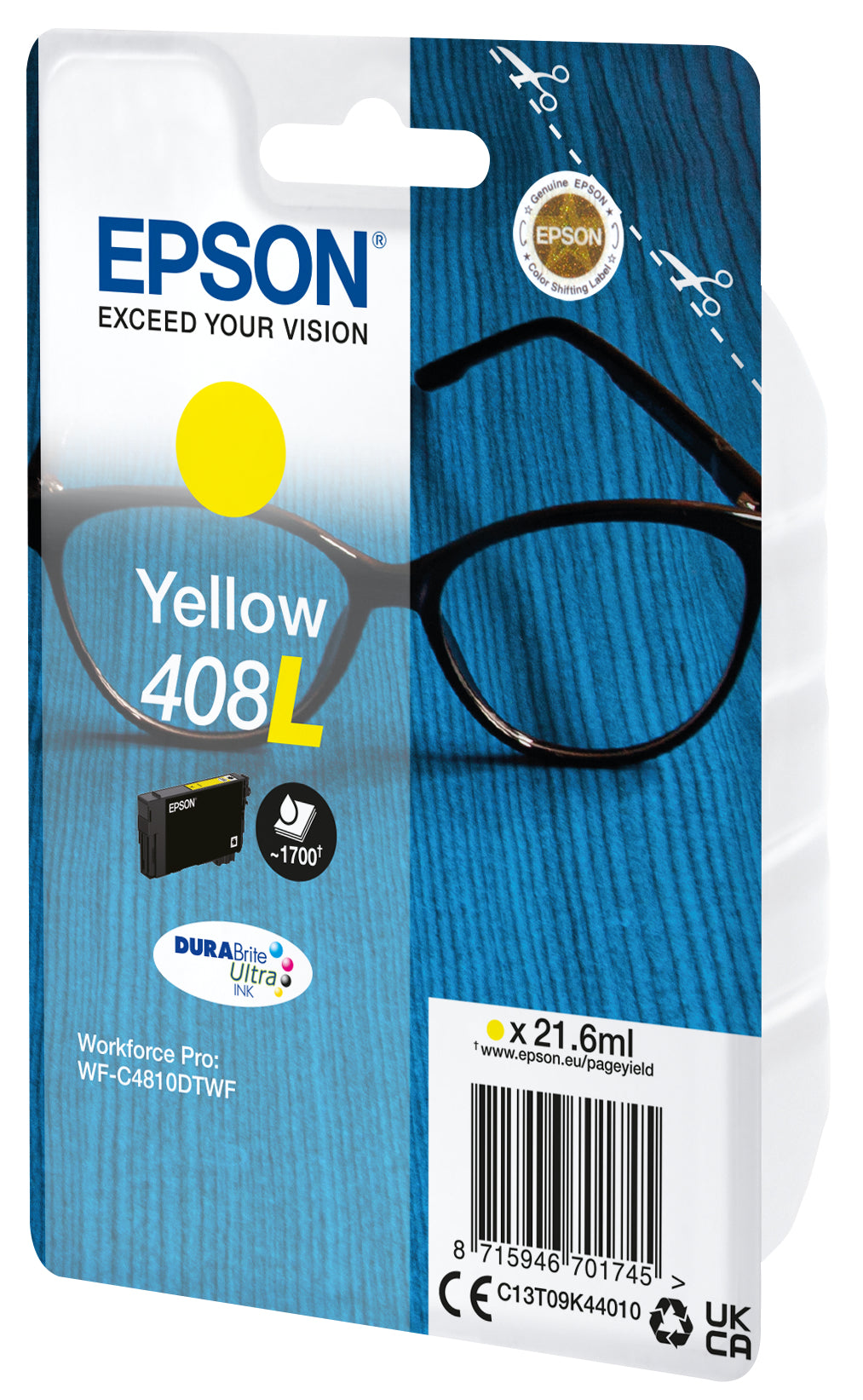 Cartouche d'encre Epson jaune 408xl - haute capacité