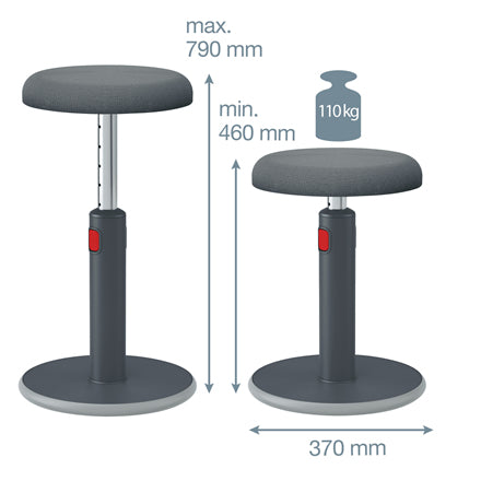 Tabouret assis debout leitz gris