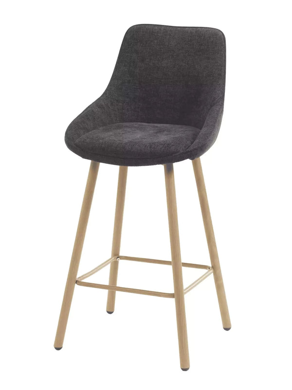 Chaise haute tabouret - tissu Noir Imitation Bois