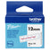 Ruban Brother Btag 12mm - Rouge/Transparent