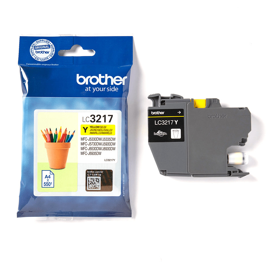 Cartouche d'encre Brother jaune LC3217y - 550 pages