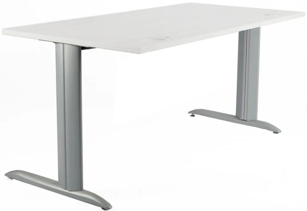 BUREAU DROIT 140X80CM BLANC - GAMME PRATIC