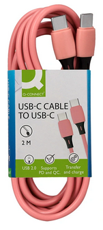 Câble USB-C vers USB-C 2 m rose charge et données