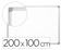 Tableau blanc magnétique 200 x 100 cm cadre aluminium laqué