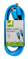 Câble USB-C vers USB-C bleu 1 m PVC