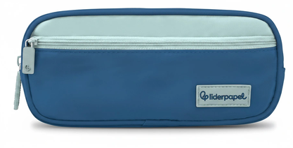 Trousse double 22x9 cm- Bleu fonçé