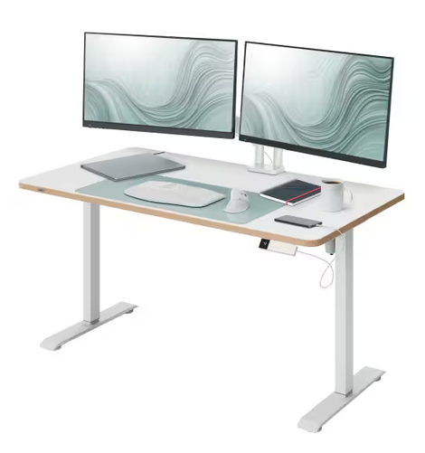 Bureau assis-debout électrique compact 120x70 cm Leitz Ergo blanc