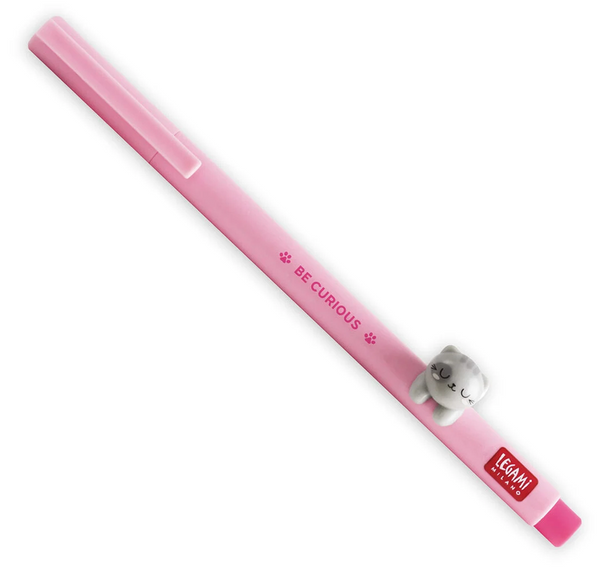 Stylo gel effaçable rose Kitty Chat LEGAMI