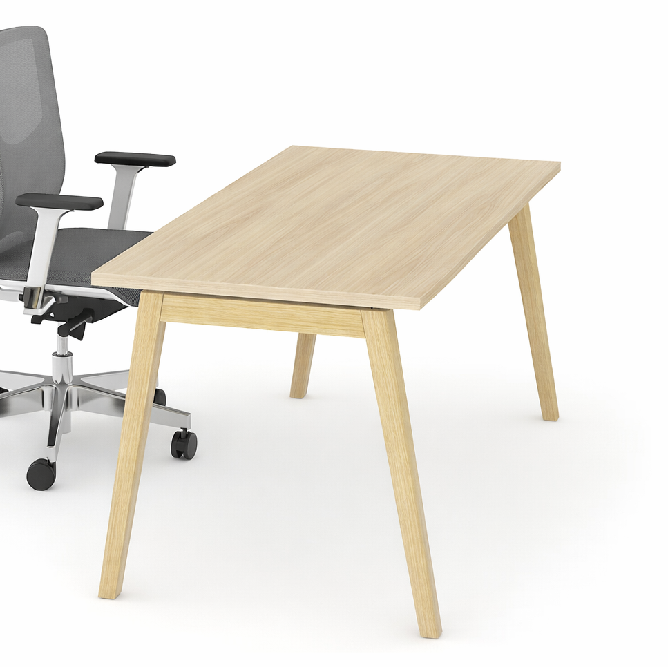 Bureau droit 140x80cm - style scandinave en acacia