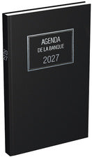 Agenda de banque large 1 volume 18x29-noir