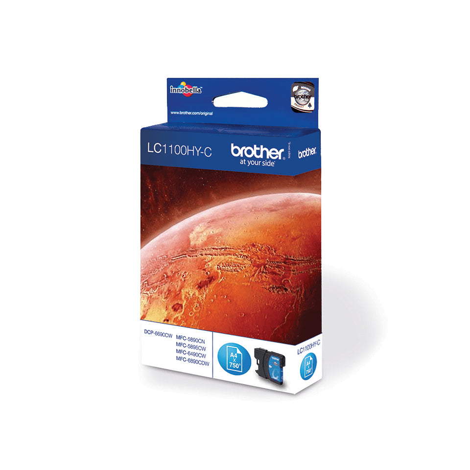 Cartouche d'encre Brother LC1100hy xl cyan - haut rendement