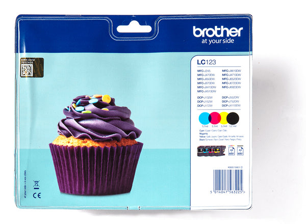 Pack 4 cartouches Brother lc123 - impression économique