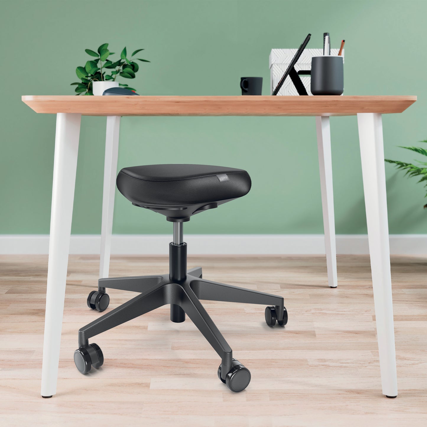Tabouret de bureau Confort - Siège Rembourré Noir-ergonomique