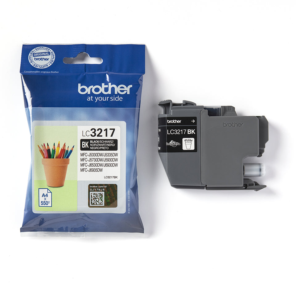 Cartouche d'encre Brother LC3217bk - rendement 550 pages