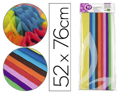 Papier soie multicolore 52x76 cm - léger et polyvalent