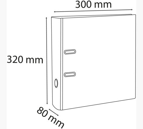 Classeur polypropylène premtouch dos de 80 blanc