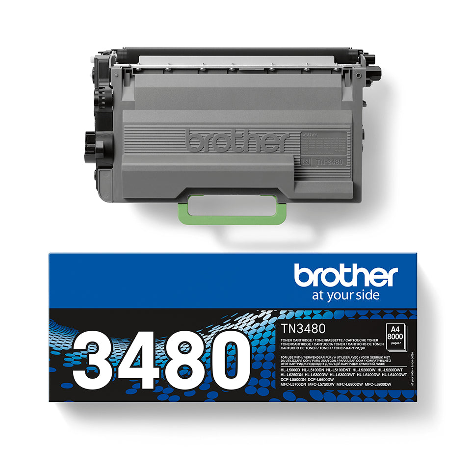 Cartouche laser brother tn-3480 - rendement élevé 8000 pages