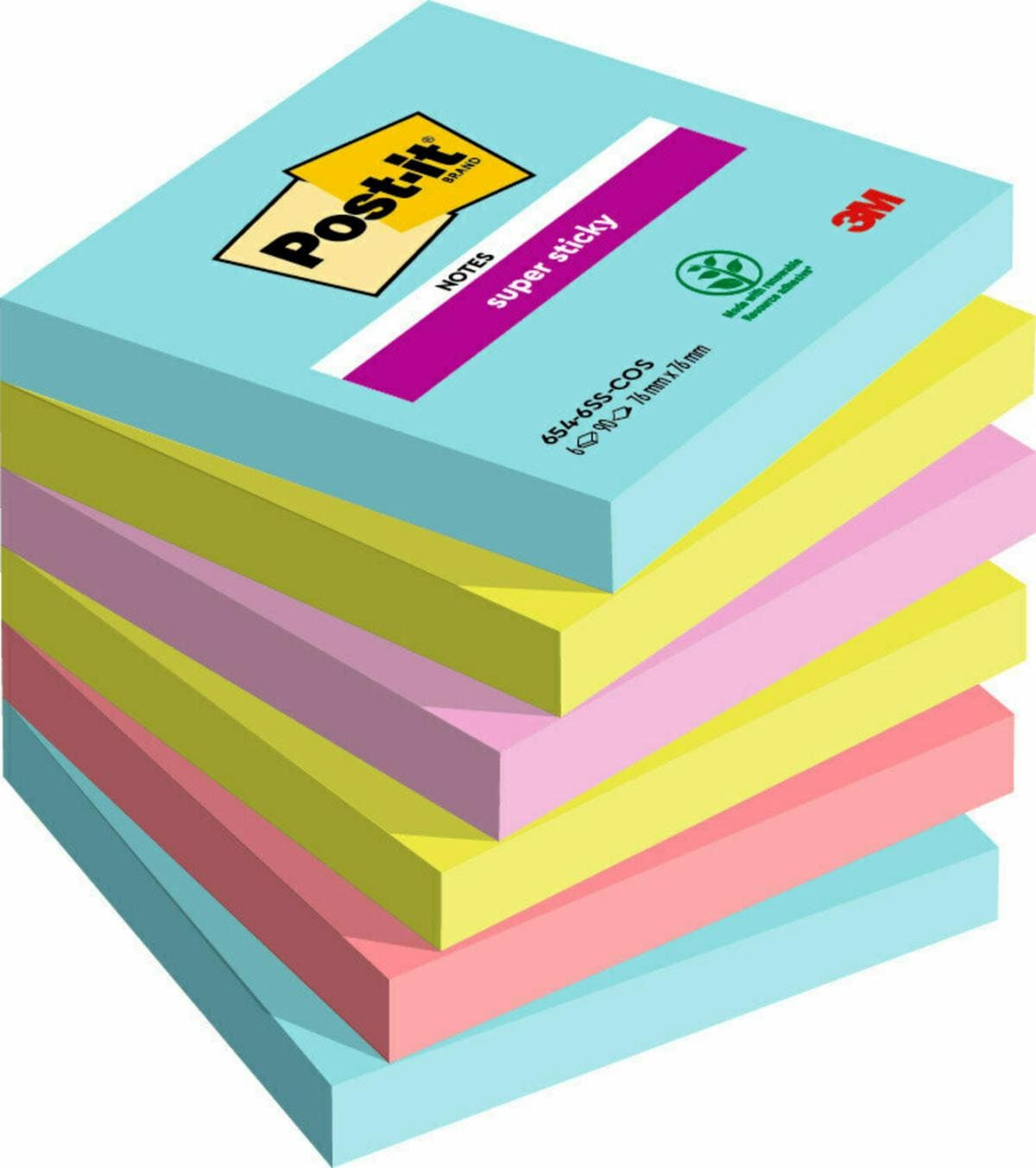Bloc Post-it® sticky 76x76 cosmic