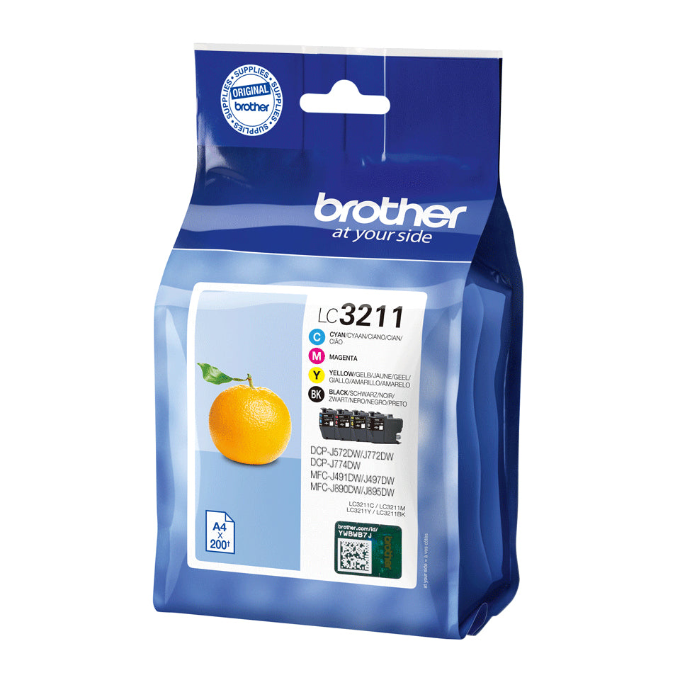 Pack cartouches Brother lc3211 - rendement standard 200 pages