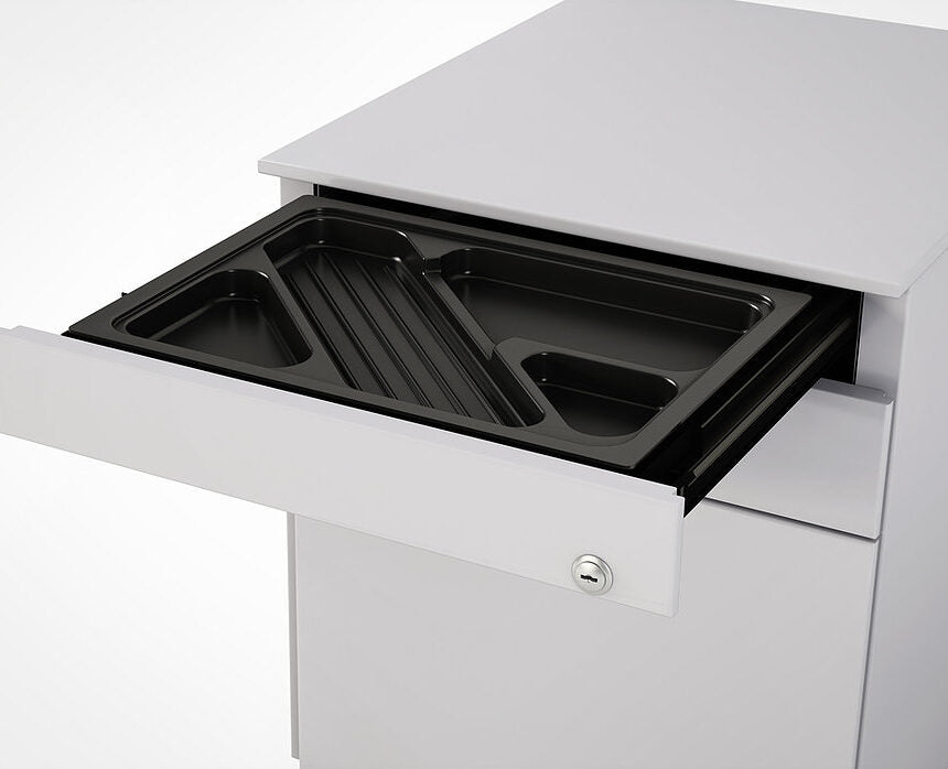 Caisson de bureau métal 3 tiroirs pro -Noir
