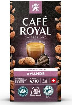 Capsules Café royal lungo amande - 100% arabica, intensité 4/10 boîte de 10