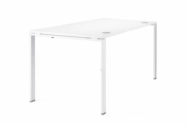 Bureau droit 4 pieds 140x80 cm gamme work- blanc