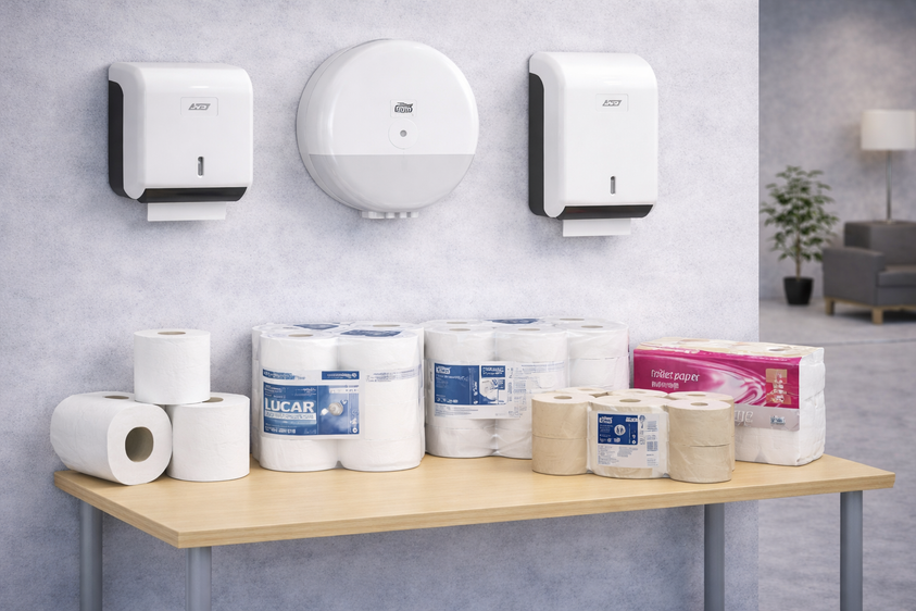 Papier toilette et distributeurs