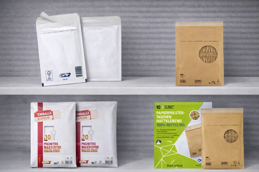 Enveloppes matelassées et bulles