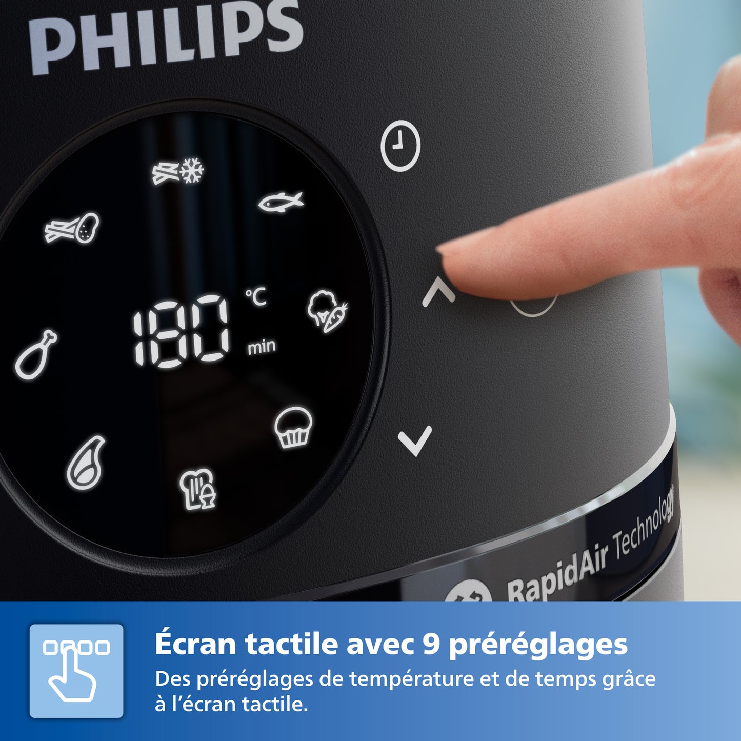 Friteuse à air Philips Série 2000 3,2L Rapid Air