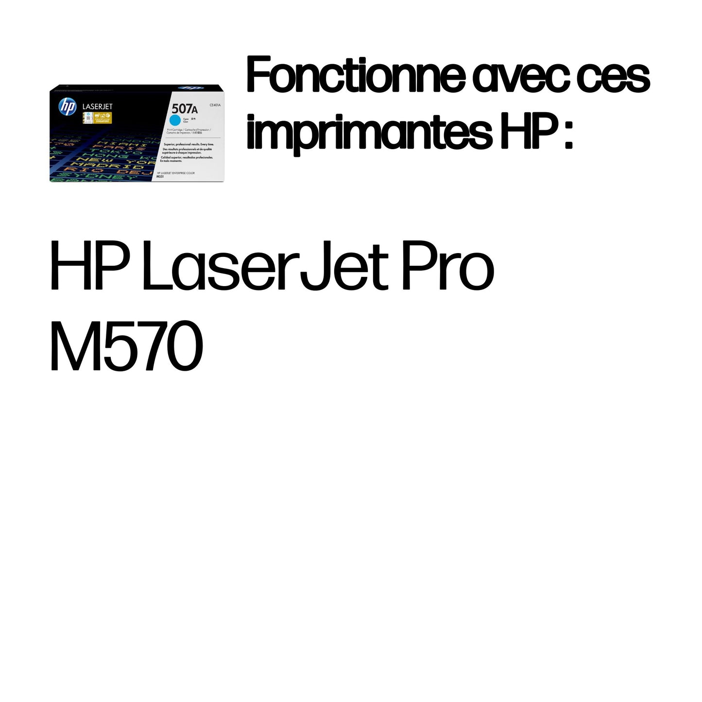 Cartouche toner HP 507a cyan - haute qualité d'impression