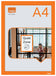 Porte-affiche magnétique A4 adhésif - orange-lot de 2